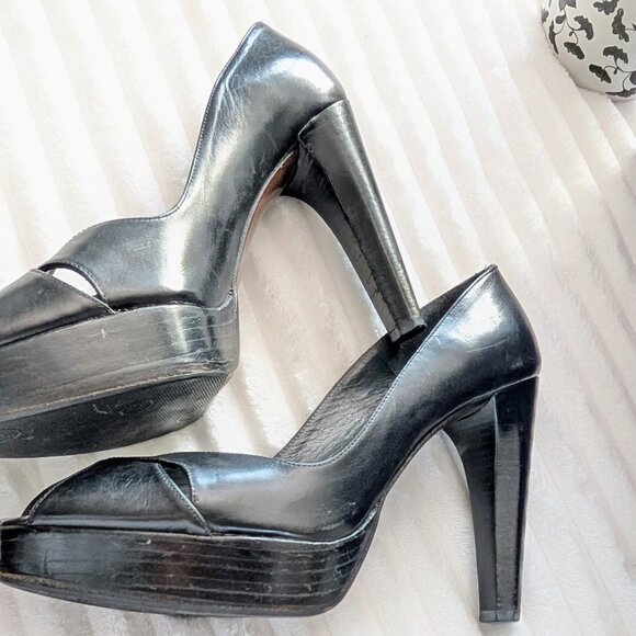 Sturt Weitzman Black Platform Pumps Size 7 - Picture 5 of 8